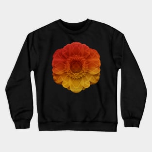 Red orange patterned flower Crewneck Sweatshirt